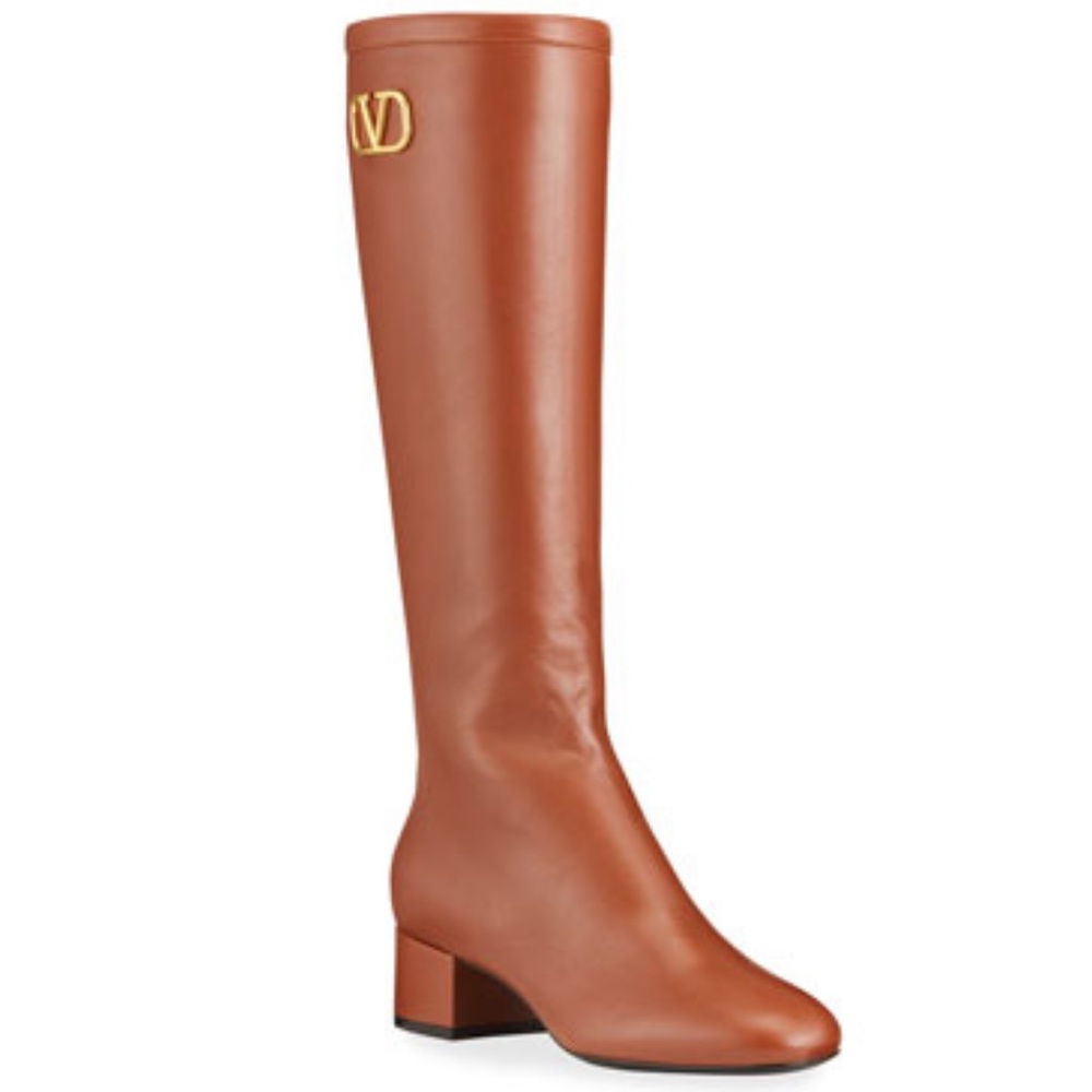 Valentino Napa Leather Knee Boot